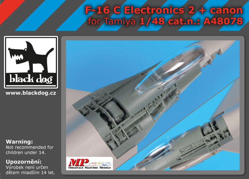 A48078 1/48 F-16 C electronics 2 +canon Blackdog