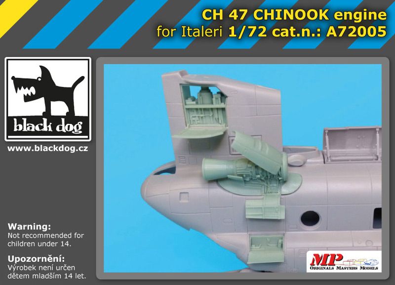 A72005 1/72 Ch-47 Chinnok engine Blackdog