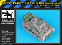 T72037 1/72 German Pz.Kpw III Ausf.N DAK accessories set Blackdog