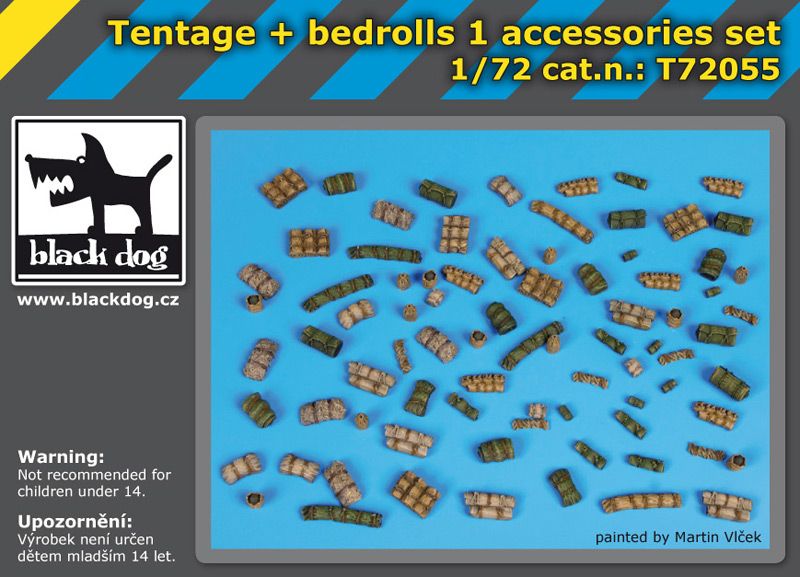 T72055 1/72 Tentage plus bedrols 1 accessories set Blackdog