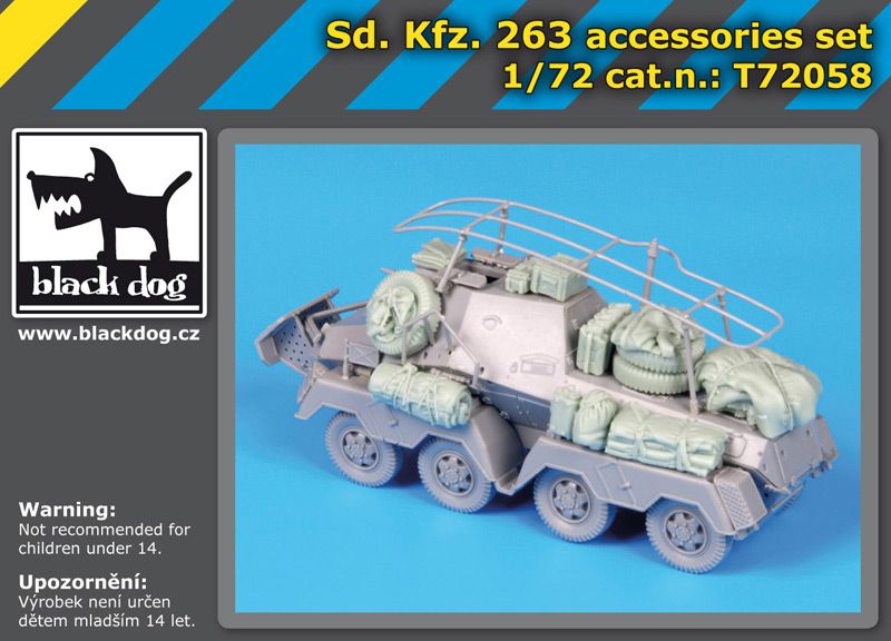 T72058 1/72 Sd Kfz 263 accessories set Blackdog