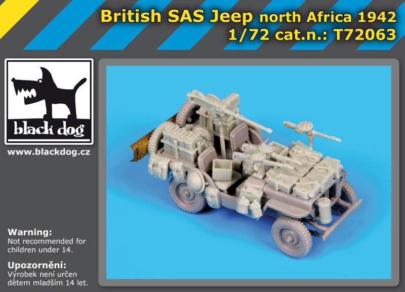 T72063 1/72 British SAS jeep North Africa 1942 Blackdog