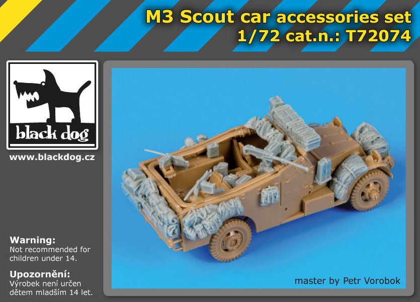 T72074 1/72 M 3 Scout car accessories set Blackdog