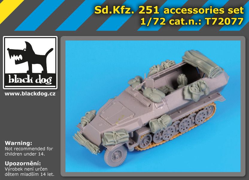 T72077 1/72 Sd.Kfz.251 accessories set Blackdog