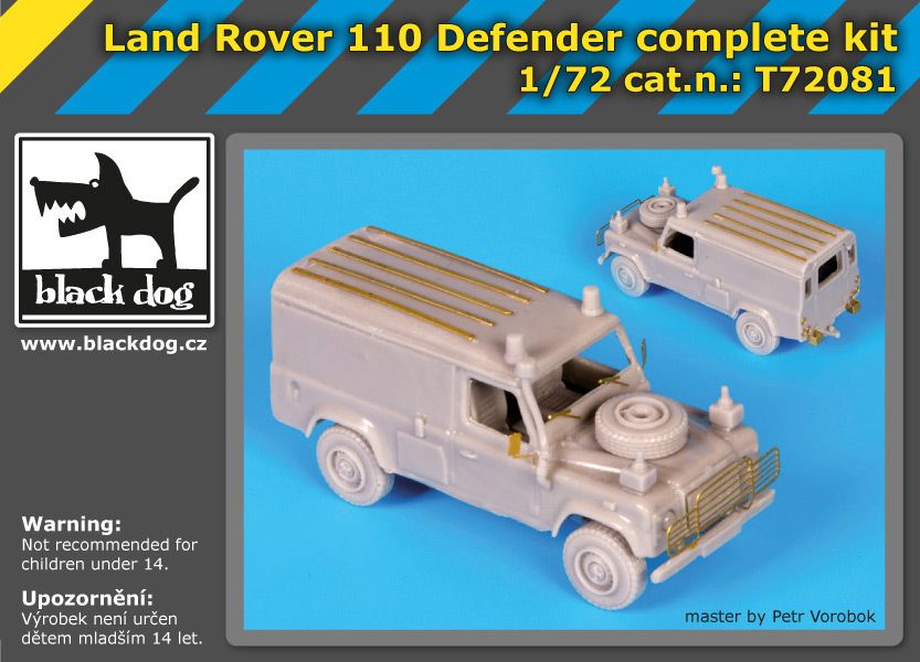 T72081 1/72 Land Rover 110 Defender complete kit Blackdog