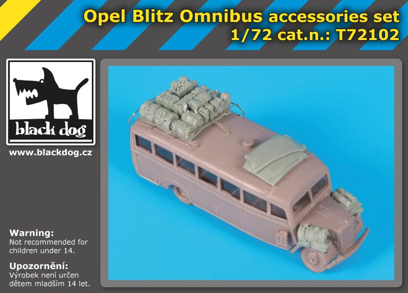 T72102 1/72 Opel Blitz Omnibus accessories set Blackdog