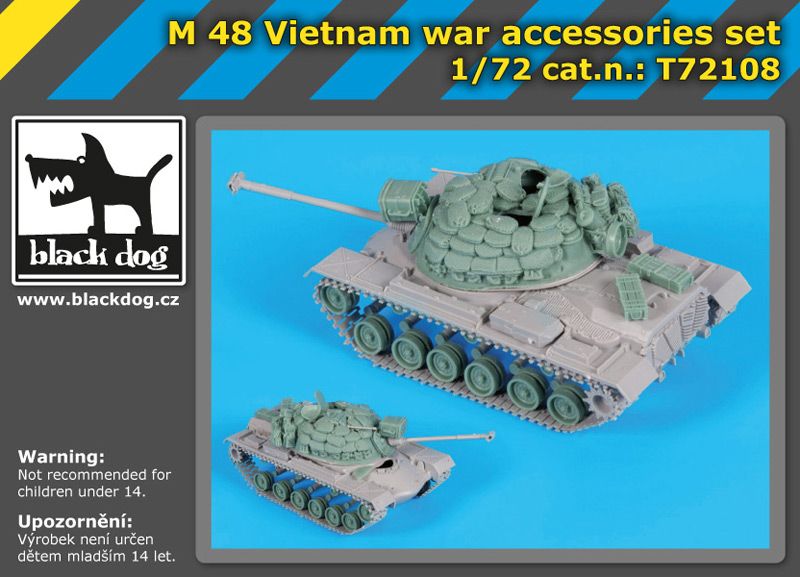 T72108 1/72 M 48 Vietnam war accessories set Blackdog