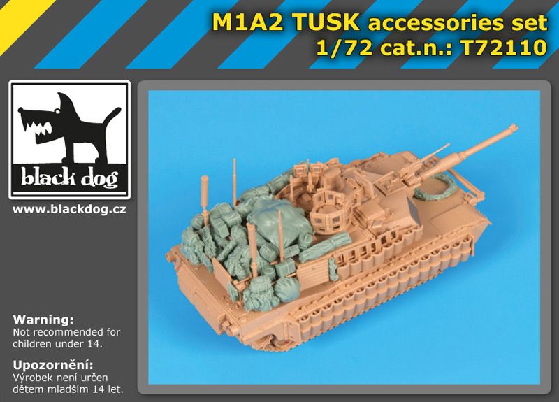T72110 1/72 M1A2 TUSK accessories set Blackdog