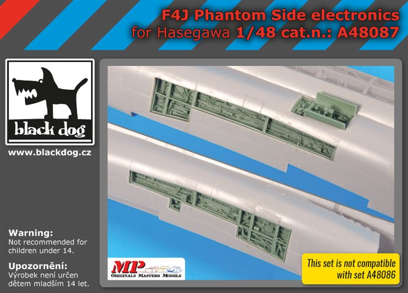 A48087 1/48 F4J Phantom side electronics Blackdog