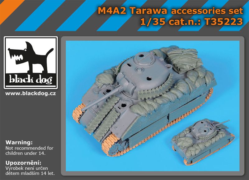 T35223 1/35 M4A2 Tarawa accessories set Blackdog