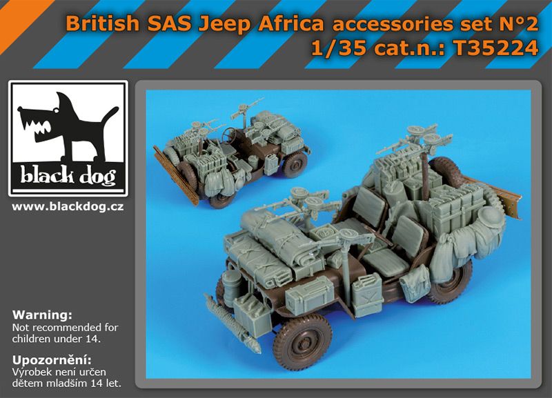 T35224 1/35 British SAS jeep Africa accessories set Blackdog