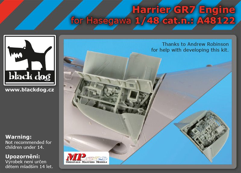 A48122 1/48 Harrier GR 7 engine Blackdog