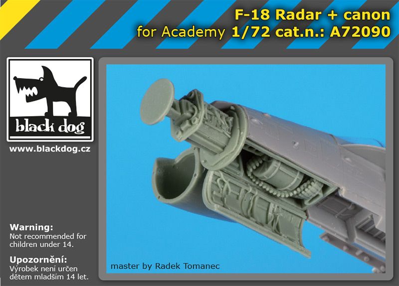 A72090 1/72 F-18 radar+canon Blackdog