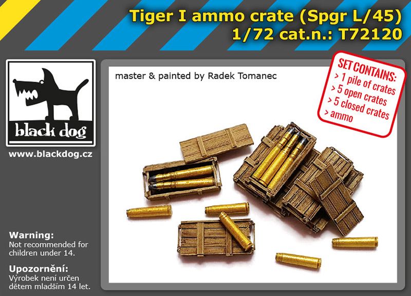 T72120 1/72 Tiger I ammo crate Blackdog