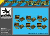 T72126 1/72 Soviet ammo boxes with 76 mm ammunition Blackdog