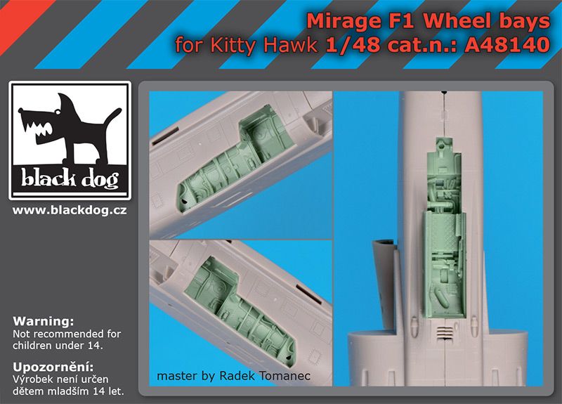 A48140 1/48 Mirage F1 wheel bays Blackdog