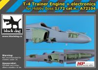 A72104 1/72 T-4 Trainer engine+electronic Blackdog