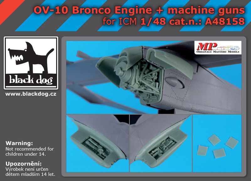 A48158 1/48 OV -10 Bronco engine + machine guns Blackdog