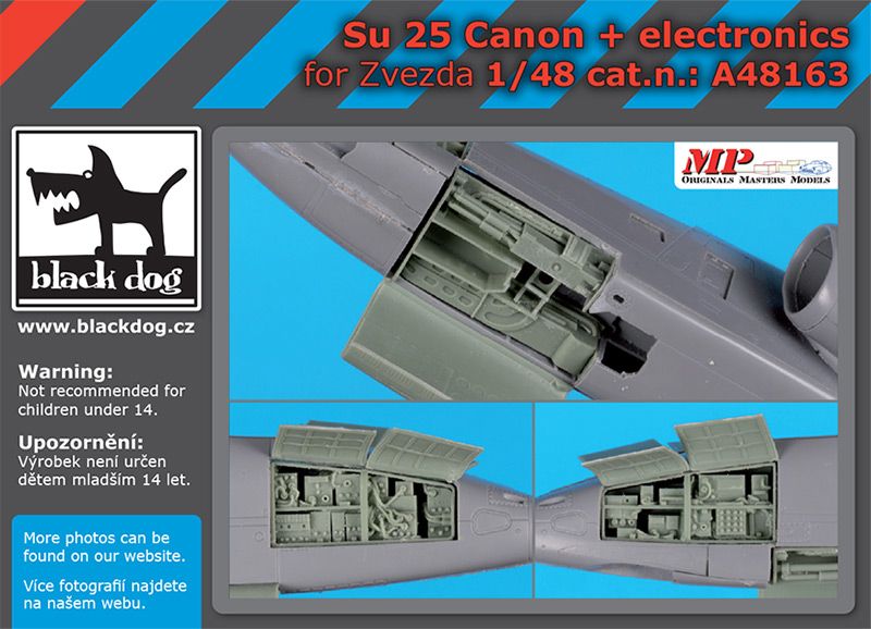 A48163 1/48 SU-25 canon + electronics Blackdog