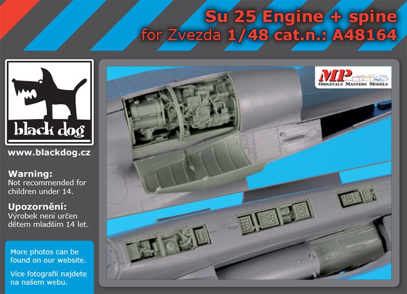 A48164 1/48 SU-25 engine + spine Blackdog