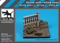 D35124 1/35 Street with railing base Blackdog