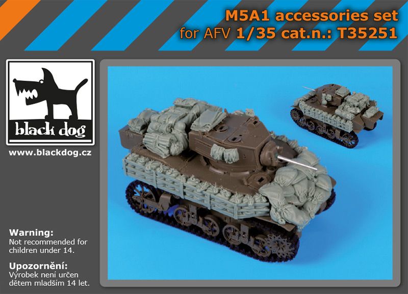 T35251 1/35 M5A1 accessories set Blackdog