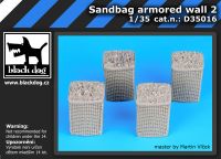 D35016 1/35 Sandbag armored wall 2 Blackdog