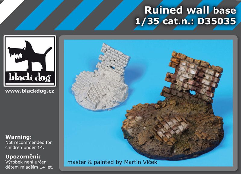 D35035 1/35 Ruined wall base Blackdog