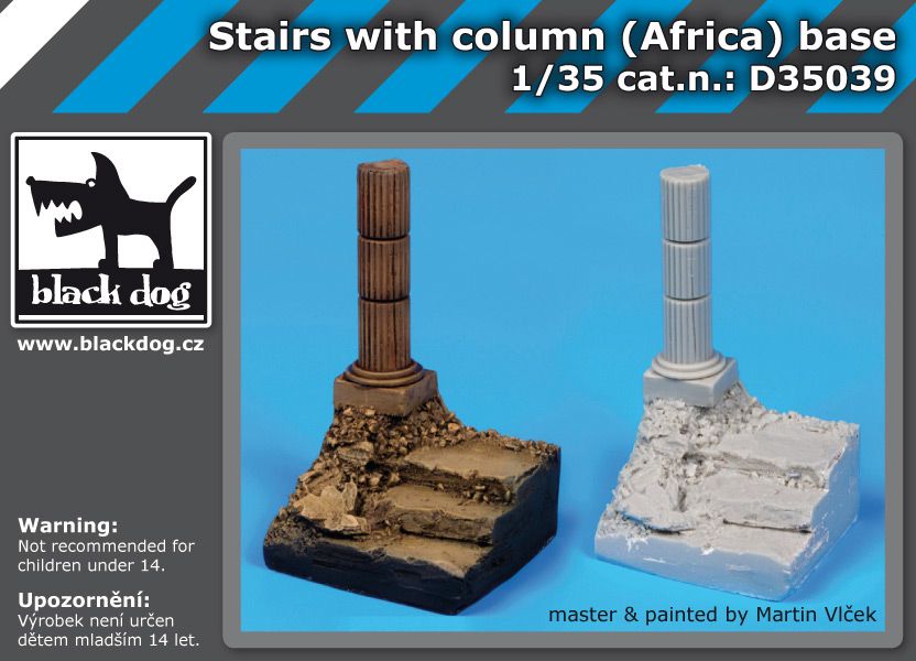 D35039 1/35 Stairs with column base Blackdog
