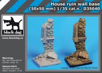 D35040 1/35 Hause ruin wall base Blackdog