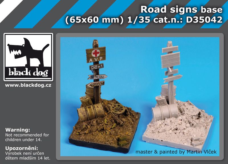 D35042 1/35 Road signs base Blackdog