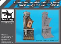 D35090 1/35 Ruined housewith painting base Blackdog