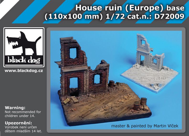 D72009 1/72 House ruin Europe base Blackdog