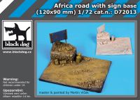 D72013 1/72 Africa road with sign base Blackdog