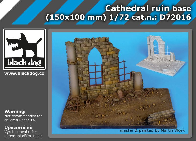 D72016 1/72 Cathedral ruin base Blackdog