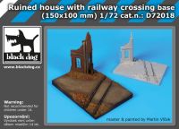 D72018 1/72 Ruined house with railway crossing base