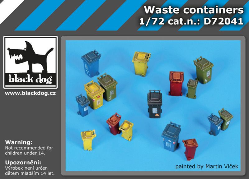 D72041 1/72 Sorted waste containers Blackdog