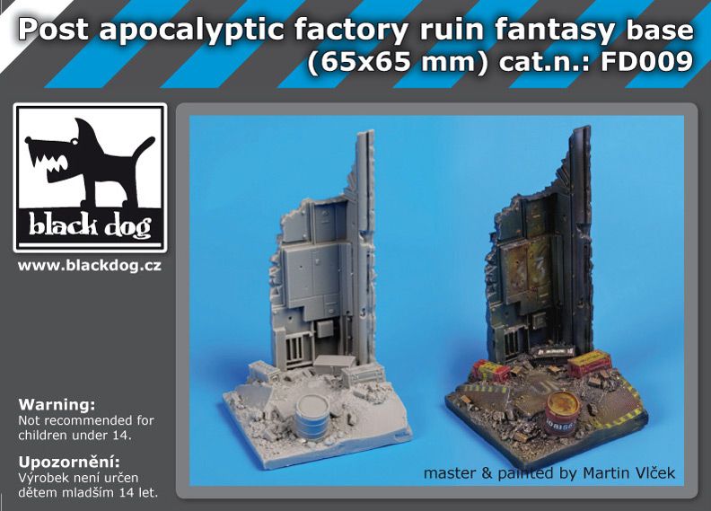 FD009 Post apocalyptic factory ruin fant.base Blackdog