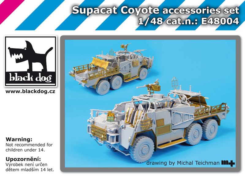 E48004 1/48 Supacat Coyote accessories set Blackdog
