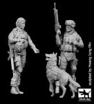 F35134 1/35 US woman + soldier with dog Blackdog