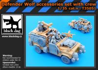 T35051 1/35 Defender Wolf accessories set with crew Blackdog