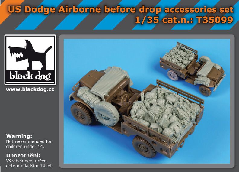 T35099 1/35 Us Dodge airborne before drop accessores set Blackdog