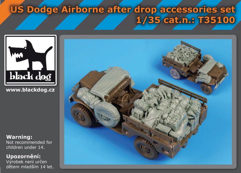 T35100 1/35 Us Dodge airborne after drop accessories set Blackdog