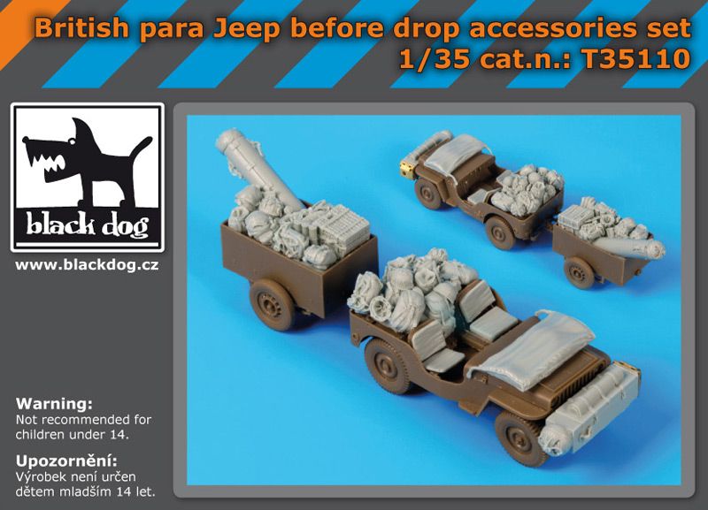 T35110 1/35 British para Jeep before drop accessories set Blackdog
