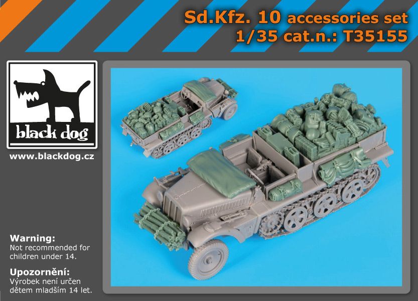 T35155 1/35 Sd.Kfz 10 accessories set Blackdog