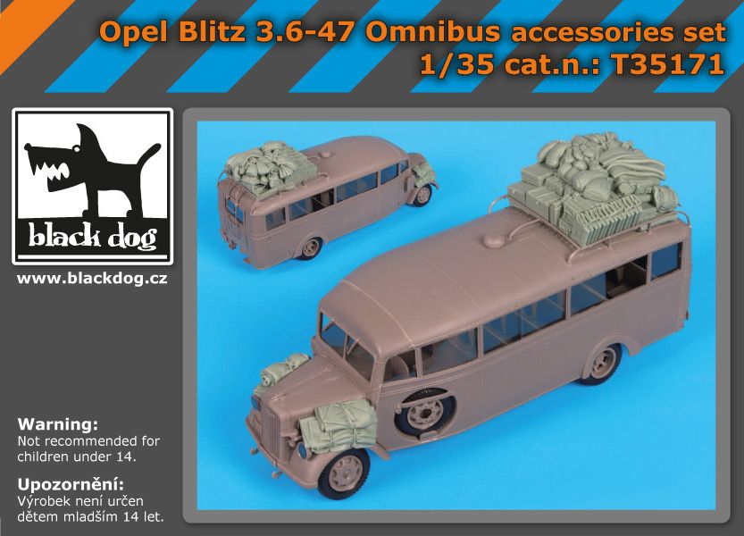 T35171 1/35 Opel Blitz 3.6-47 Omnibus accessories set Blackdog