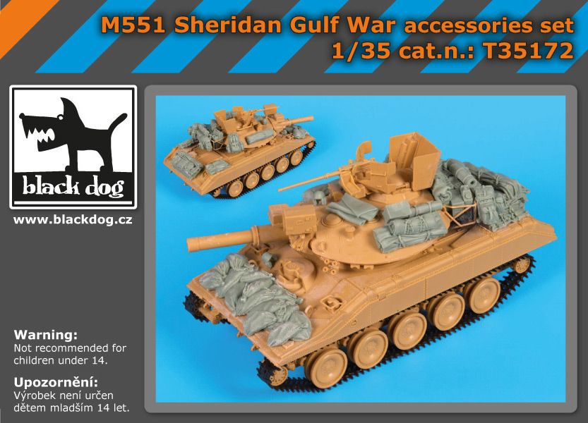 T35172 1/35 M 551 Sheridan Gulf War accessories set Blackdog