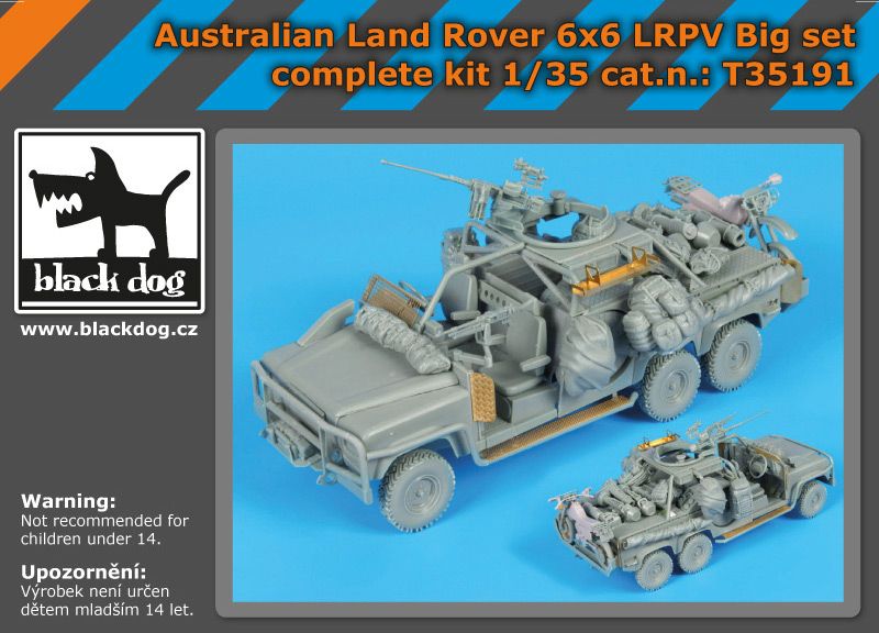 T35191 1/35 Australian Land Rover 6x6 big set complete kit Blackdog