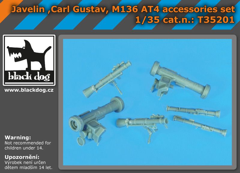 T35201 1/35 Javelin,Carl Gustav,M136 AT4 accessories set Blackdog