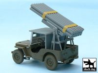 T48027 1/48 Jeep with rocket launcher Blackdog